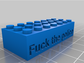 angepasst Lego kompatibel Text Ziegel 3d print model - Mito3D