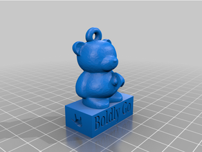personalizado Estrela caminhada Urso chaveiro urso Teddy 3d print model - Mito3D