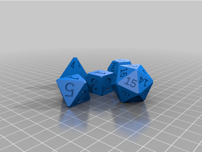 customized font- polyhedral dice 3d print model - Mito3D