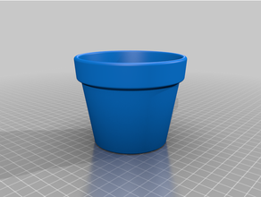 customized flower pot - 70mm base 80mm height 3d print model - Mito3D