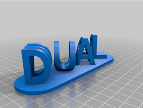 dual word customized 3d print model - Mito3D