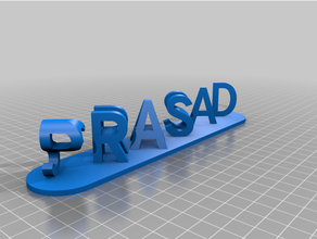 customized dual letter 3d print model - Mito3D