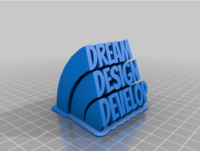 sueño diseño desarrollar 3 line plato personalizado 3d print model - Mito3D