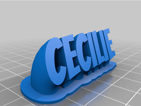 cecilie customized 3d print model - Mito3D