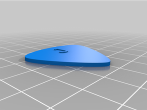 customized simple customisable plectrum 3d print model - Mito3D