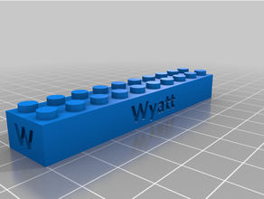 personalizado Lego compatible texto ladrillos Wyatt 3d print model - Mito3D