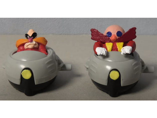 ultra raro dr obrero McDonalds juguete amy médico Eggman nudillos sombra plata Sonic cruz 3D print model - Mito3D