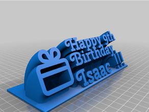 isaac bd placa personalizado 3d print model - Mito3D