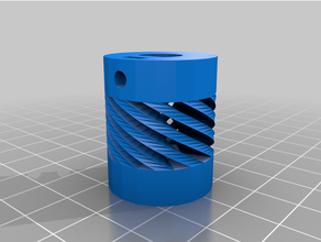 customized parametric flexible coupling 3d print model - Mito3D