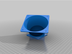 personnalisé paramétrable Taille ventilateur adaptateur collecteur tube angle 3d print model - Mito3D