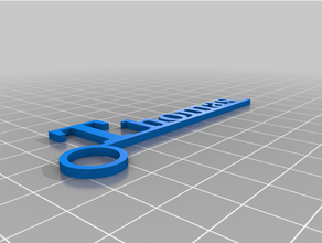 personalizzato etichetta portachiavi Tommaso 3d print model - Mito3D