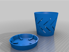 customized orchid pot + saucer 3d print model - Mito3D