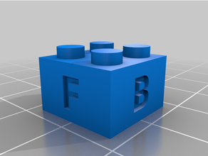 customized lego compatible text bricks 2x2 3d print model - Mito3D