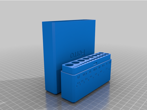 özelleştirilmiş kişiselleştirilebilir matkap bit durum kılıf 3d print model - Mito3D