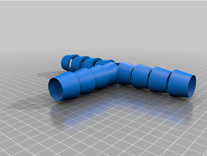customized pipe tube hose connector generator 3d print model - Mito3D