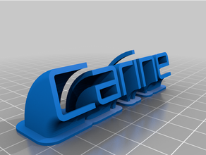 prenom carine customized 3d print model - Mito3D