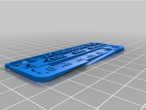 swatch raise text filament test customized 3d print model - Mito3D