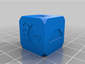 d6 weather dice customized 3d print model - Mito3D