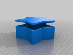 customized parametric star box 3d print model - Mito3D
