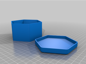 vase hex box 3d print model - Mito3D
