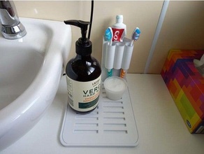 Badezimmer Veranstalter Zahnbürste Halter Unterstützung Seife ablassen Tablett Zubehör sinken Gericht Stand Zahnpasta 3d print model - Mito3D