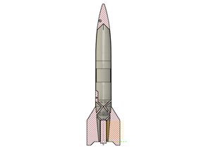 a4 Rakete 420 mm 3d print model - Mito3D