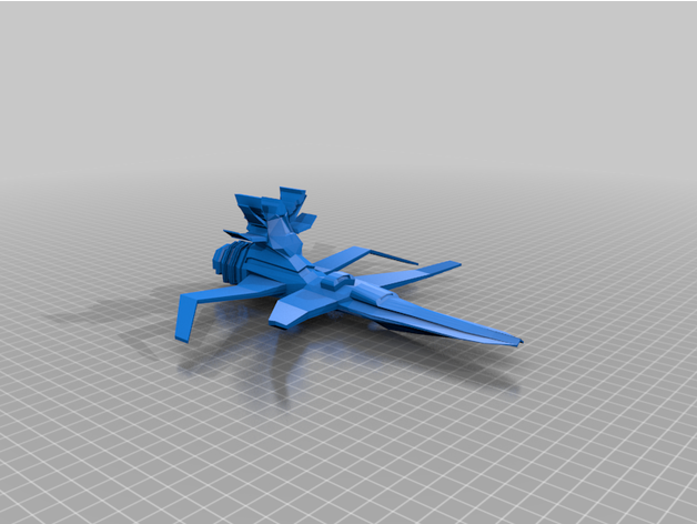 lowpoly space ship blender3d blender 3d poly spacecraft spaceship 3D print model - Mito3D