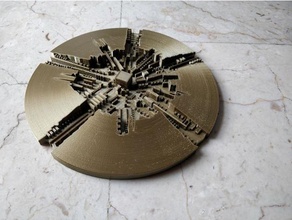 solar disco arnaldo Pomodoro tributo arte ouro réplica escultura Sol 3d print model - Mito3D