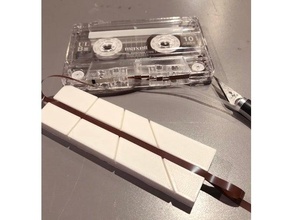 personnalisable ruban épissage bloquer l'audio cassette personnalisateur openscad 3d print model - Mito3D