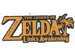 zelda link's awakening logo hd legend links nintendo 3d print model - Mito3D