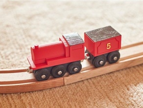 james toy train thomas brio ikea compatible child diesel kid locomotive magnet railway spielzeug toytrain track vehicle wheel wood wooden zug 3d print model - Mito3D