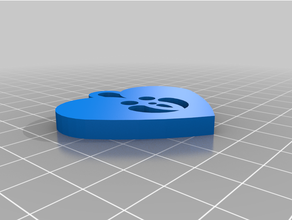 family heart keychain art pendant 3d print model - Mito3D