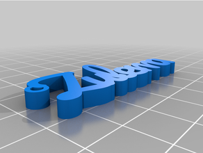personalizado simples nomeado chaveiro 3d print model - Mito3D