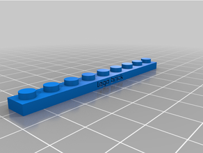özelleştirilmiş Lego uyumlu Metin tuğla 3d print model - Mito3D