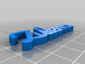 personalizado simples nomeado chaveiro 3d print model - Mito3D
