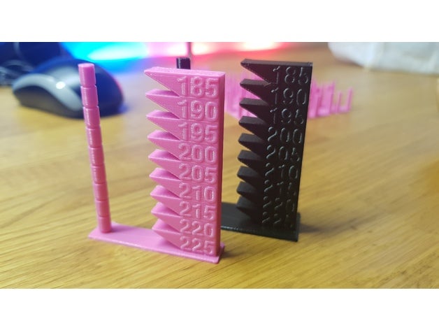 temperatura Pendiente prueba 3d impresora impresión calibración torre 3D print model - Mito3D