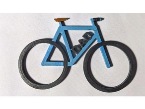 2d Papai bicicleta 2dart arte pai Pais pais feliz montanha 3d print model - Mito3D