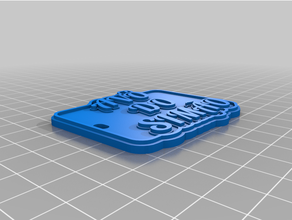 özelleştirilmiş satırlı etiket anahtarlık 3d print model - Mito3D