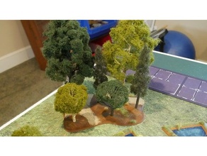 tree bases miniature terrain 3d print model - Mito3D