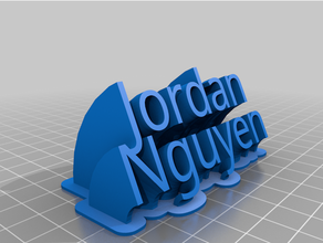 Jordán nguyen personalizado 3d print model - Mito3D