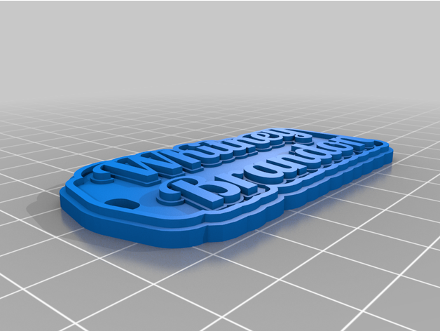 personalizado Whitney Brandon 3D print model - Mito3D