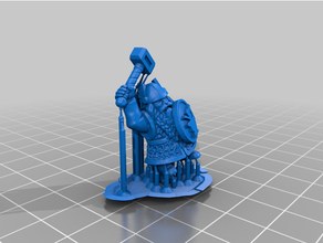 enano guerreros martillos skullpass estilo remezclado enanos fantasía juego guerra martillo 3d print model - Mito3D
