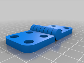 2x2 parametric hinge customized 3d print model - Mito3D
