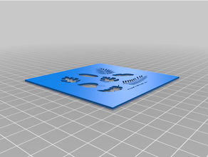 estêncil Hojas personalizado 3d print model - Mito3D