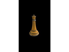 queen boardgame chess piece pieces 3d print model - Mito3D