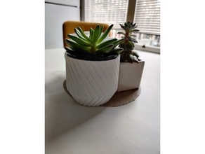 modern small pot flower vase 3d print model - Mito3D