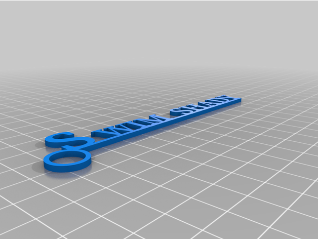 yüzmek gölgeli etiket anahtarlık özelleştirilmiş 3D print model - Mito3D
