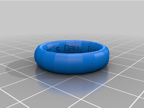 customized ring band creation script - usa sizes customizer 3d print model - Mito3D