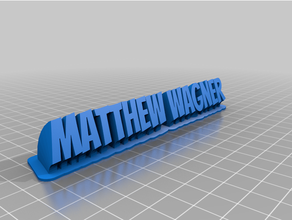 matthew wagner plate customized 3d print model - Mito3D