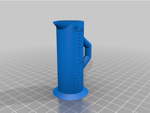 customized measuring cylinder 20ml 3d print model - Mito3D